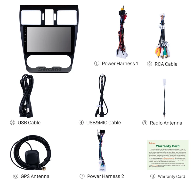 Seicane Android 90 IPS 2.5D Radio navegación GPS para coche reproductor Multimedia para Subaru WRX