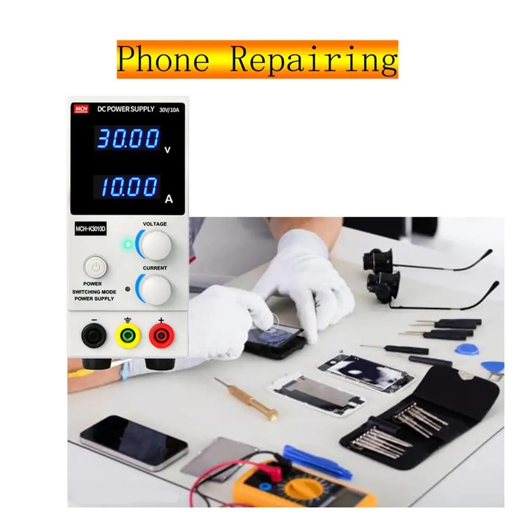 Новые 30 V/10A цифровой мини DC Питание вольтметр Дисплей Регулируемый коммутации для мобильного телефона PC Тетрадь техническое обслуживание