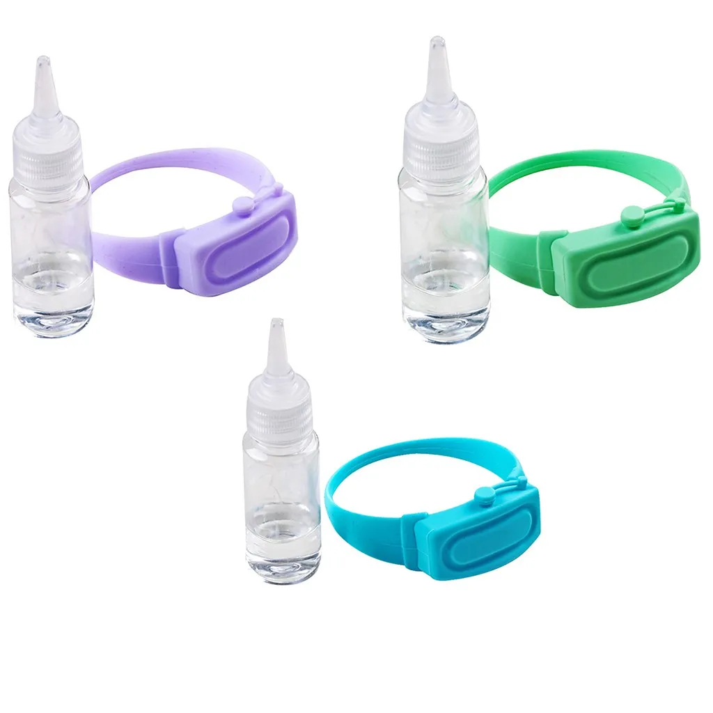 

3PCS Wristband Hand Dispenser Wearable Hand Sanitizer Dispenser Pumps Disinfecta Silicone Bracelet Liquid Wristband Dispenser50