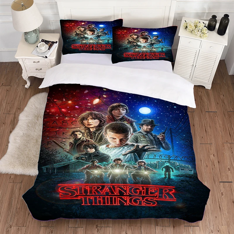 

2/3pcs 3D Movie Print Pillowcase Quilt Cover Bed Sheet Bedding Set Twin Full Queen King Size Bedclothes For Home Hotel Dormitory