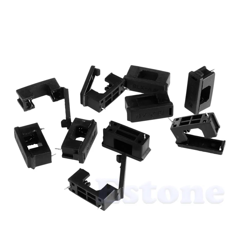 

10Pcs AGC Fuse Holder Container with BLX-A Type Cover Black For fuse 5mm x 20mm