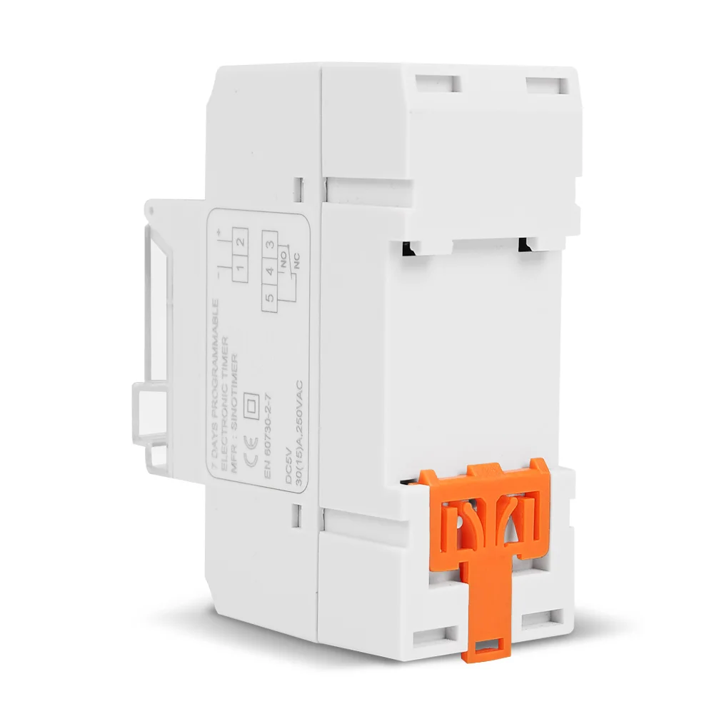DC 5V 30A 5 PINS 1NO+ 1NC цифровое переключающее реле программируемый таймер 24 часа со спящим режимом и 12/24hrs переключения DIN рейка крепление