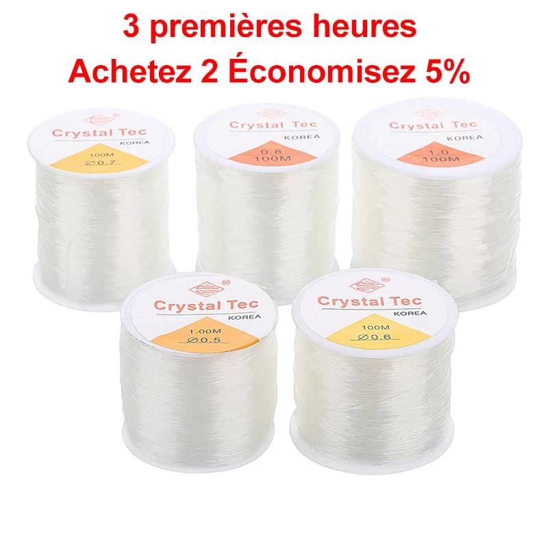 10/100 Yards Strong Crystal Elastic Stretchy String Cord Thread Beading Durable 