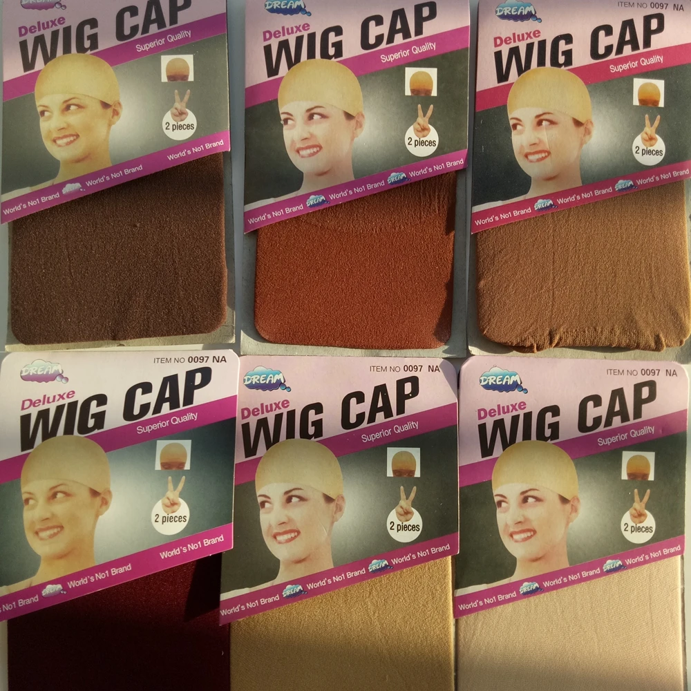 

12PCS(6bags)Stocking Wig Cap Fashion Stretchable Mesh Wig Cap Black Brown Beige Mesh Weaving Wig Hair Net Making Caps Hairnets