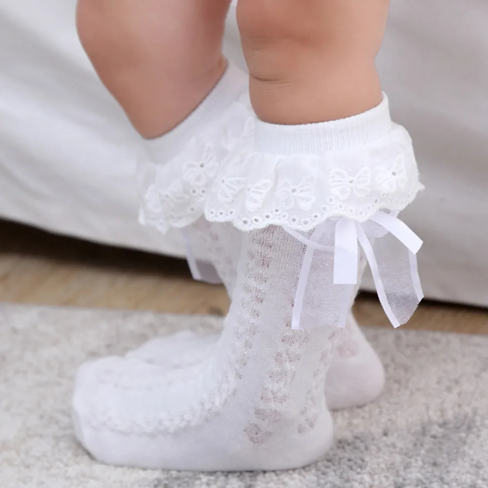 1 предмет носков милые летние хлопковые теплые и удобные носки с кружевом Детские ползунки для девочек высокие носки