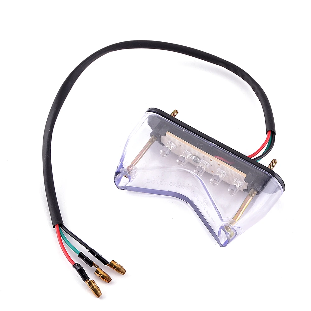 Новая мотоциклетная обувь 12V задний светодиодный светильник стоп бег хвост светильник Высокая Низкая лампа для Harley Davidson Bobber Chopper двигатель квадроцикл - Цвет: Прозрачный