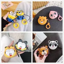 3D панда стаканы детские маленькие желтые мужские беспроводные Bluetooth гарнитура силиконовый чехол для Airpods Earphne защитные противоударные чехлы