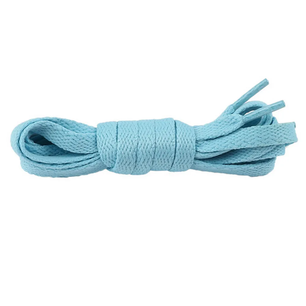 Light blue 120 см круглые шнурки 19 цветов плоские цветные хлопковые однотонные атлетические шнурки для кроссовок спортивные шнурки для детей и взрослых Новинка - Цвет: Light blue