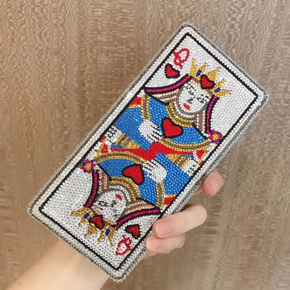 Клатч женский вечерний со стразами Роскошный дизайнерский саквояж с игральной
