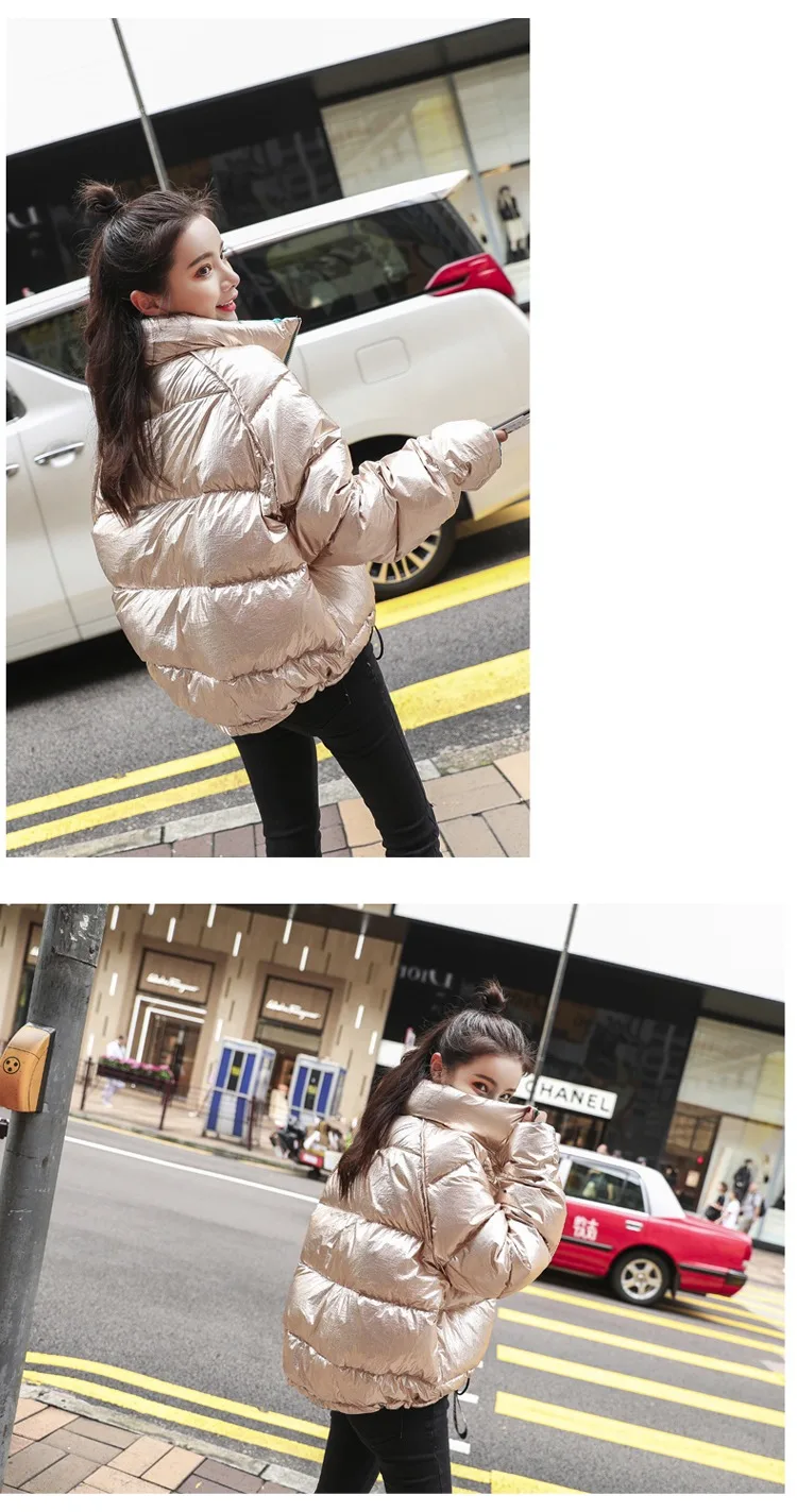 Winter New Style WOMEN'S Dress Korean-style Students Short High Extra Short Small Cotton-Padded Jacket down Jacket Cotton-p