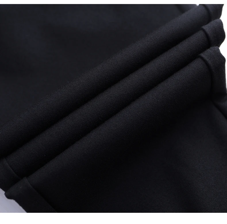 Black Stretch Pencil Pants for Women Fashion Office Work Elegant Trousers New Casual Loose Thin Korean Pocket Ankle-Length Pants