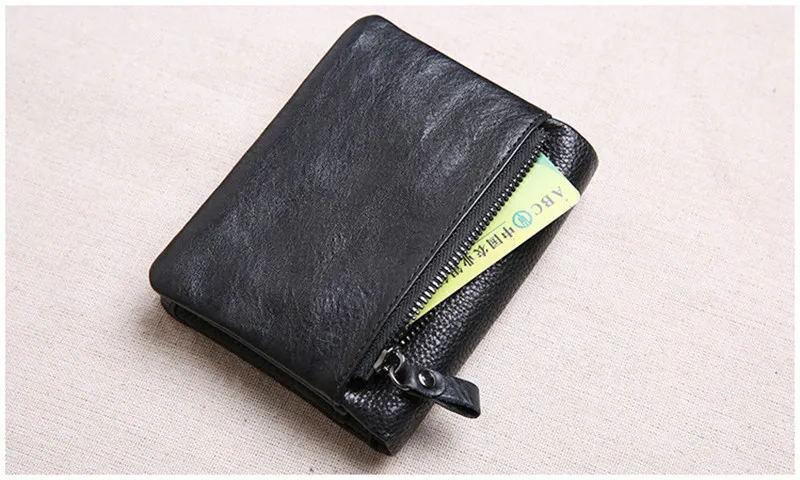 PNDME echtem leder männer kurze kleine geldbörse mode vintage natürliche echt rindsleder karte halter frauen brieftasche student geldbörse – Detail 17