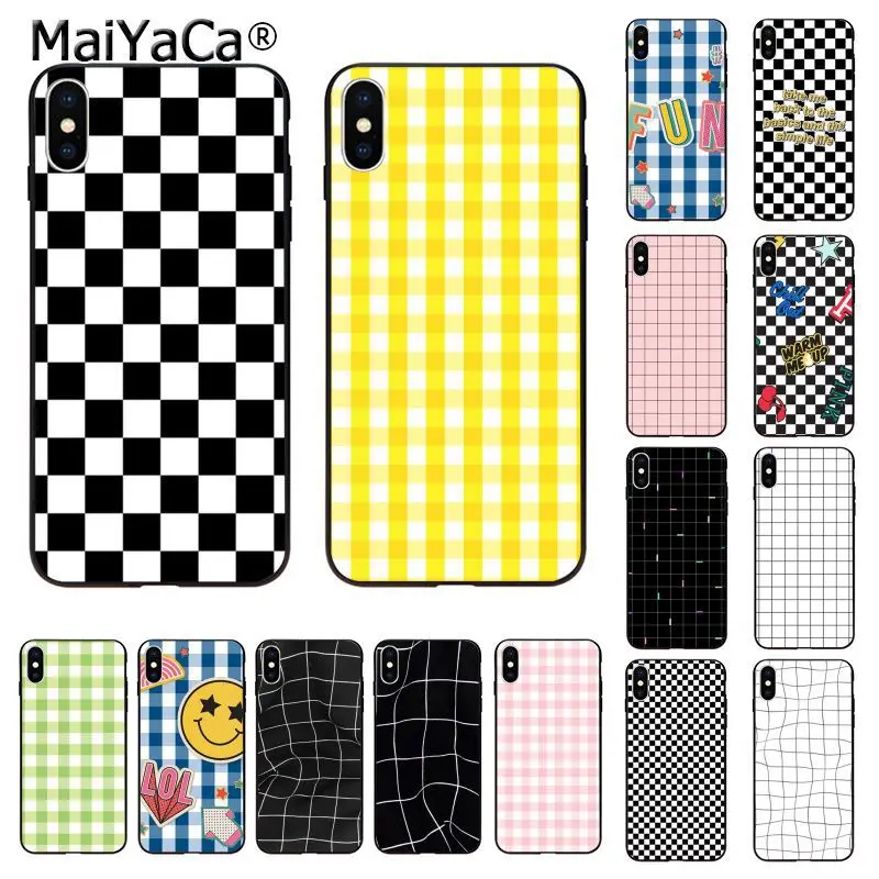 MaiYaCa Клетчатый плед на заказ фото телефон чехол для Apple iphone 11 pro 8 7 66S Plus X XS MAX 5s SE XR мобильные чехлы