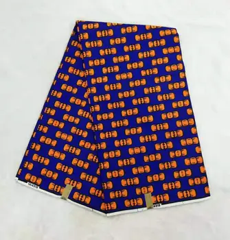 

New African wax fabric polyester wax digital print satin wax fabric High Quality for dress Material party cloth 6 yards/lot