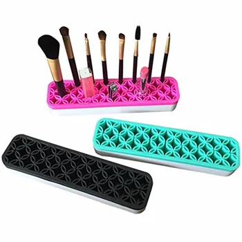 

Professional Makeup Brush Organizer/Holder Lip Gloss Lipstick Holder Case Silicone Nail Polish Holder Cosmetic Display Box