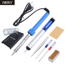 Набор паяльников с переключателем контроля температуры 110 В 220 В 20 Вт/60 Вт регулируемый электронный Утюг сварочная паяльная станция инструмент