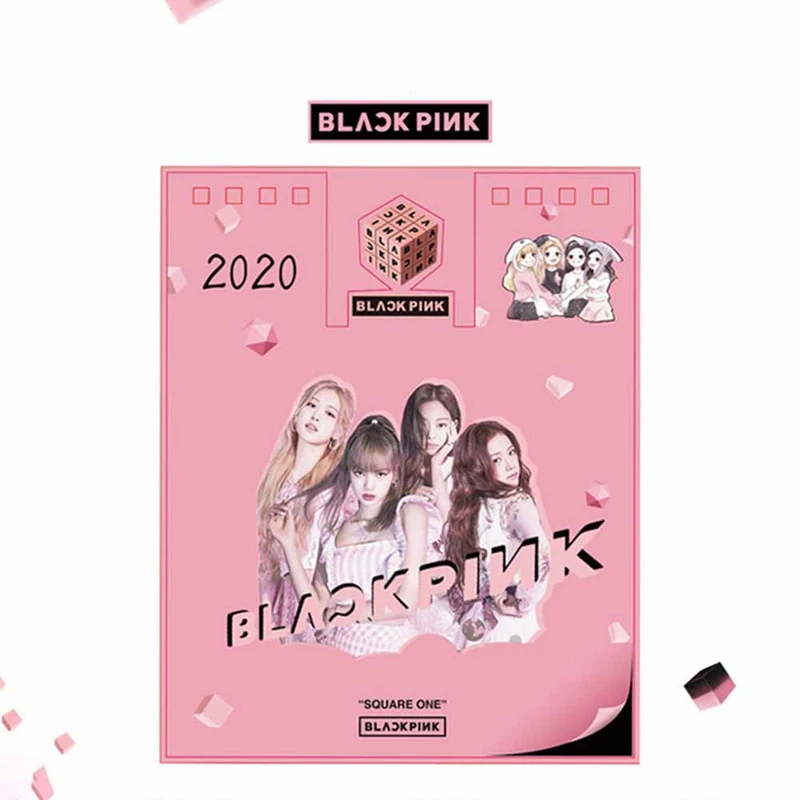 K-pop серия BLACKPINK Настольный двухсторонний календарь для девочек фото Настольный календарь для фанатов коллекция подарок вокруг
