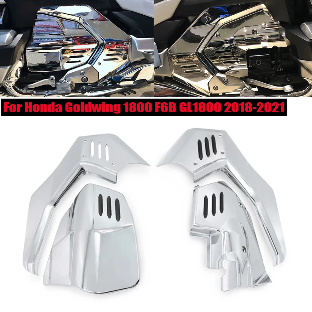 COPART for Gl1800 Chrome Engine Lower Side Covers Front Hood Trim Cover,Left and Right Engine Frame Cover for Honda Goldwing 1800 GL1800 2018 2019 2020 Front 
