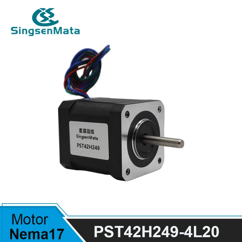 PST42H249-4L20 Nema 17 шаговый двигатель 2-фазный Стандартный 1 8 ° 49 мм нм а 4-проводной
