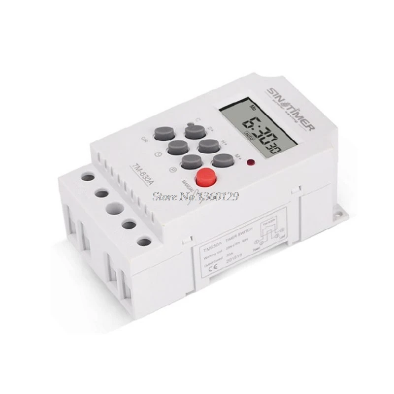 12V 24V 220V DC Вход 7 дней программируемый 24hrs мини таймер реле времени Выход нагрузки высокого Мощность 30A и Прямая поставка