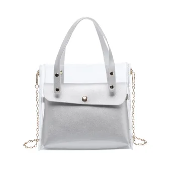 

PVC WOMEN'S Bag 2020 New Style Chain Over-the-shoulder Bag Transparent Different Size Bags Hand Shoulder Bag