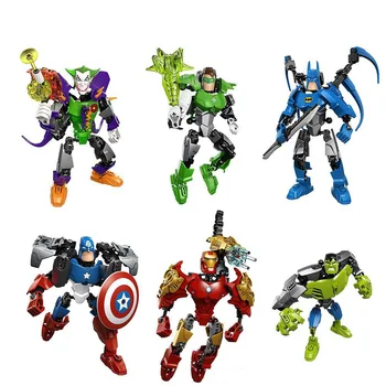 

Classic Avengers Toys Superhero Figures Models Cartoon Anime Marvel movie action figure toys Assembling blocks for Boys Gifts
