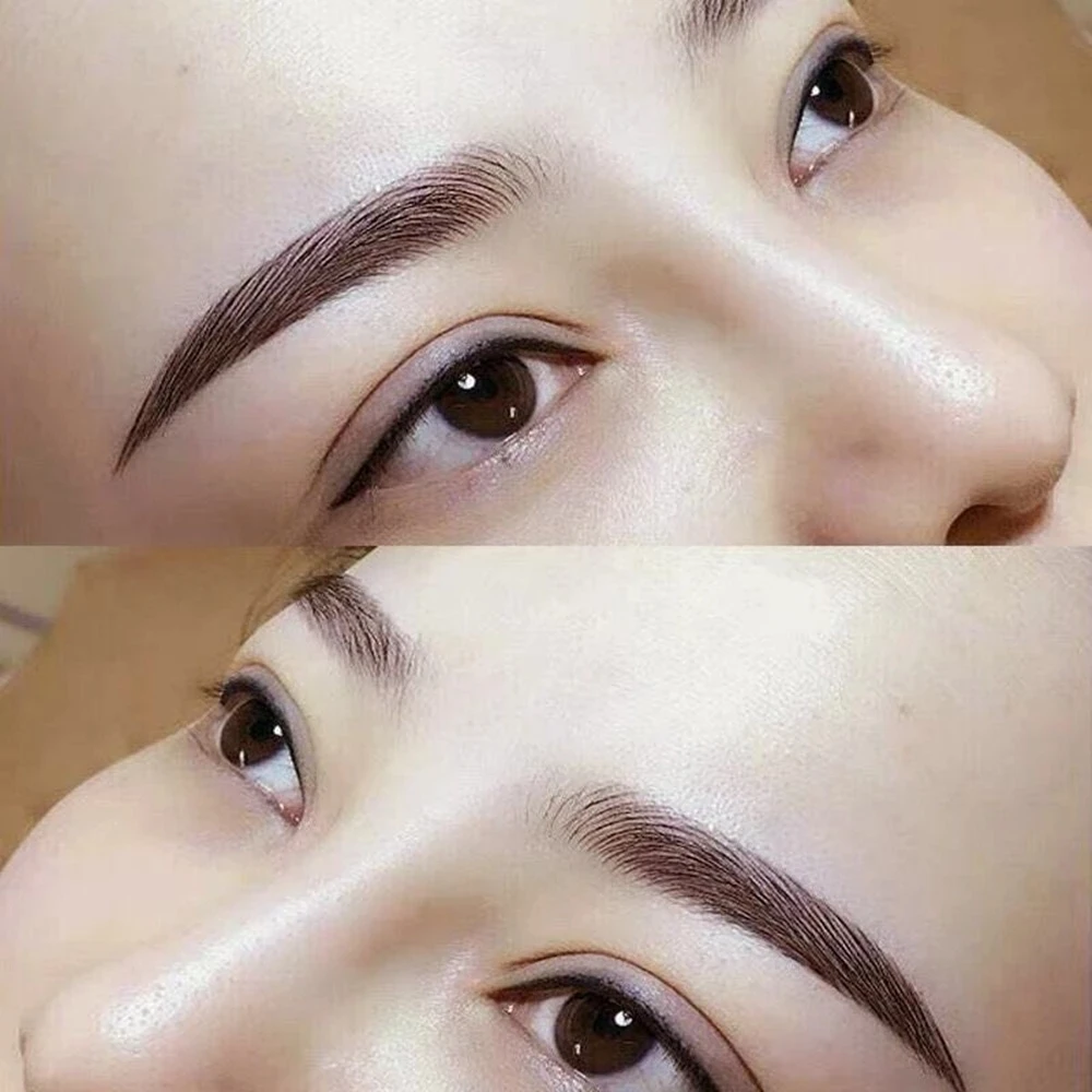 5 Colors Eyebrow Pencil Waterproof 4 Fork Tip Eyebrow Tattoo Pencil Cosmetic Long Lasting Natural Dark Brown Liquid Eye brow Pen 3