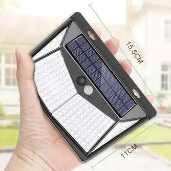 

208 LED Eco-Friendly Wall Light Street Lamp Security Durable Waterproof Sensor Light Walkway Lights Solar Power 270° Wide Angle