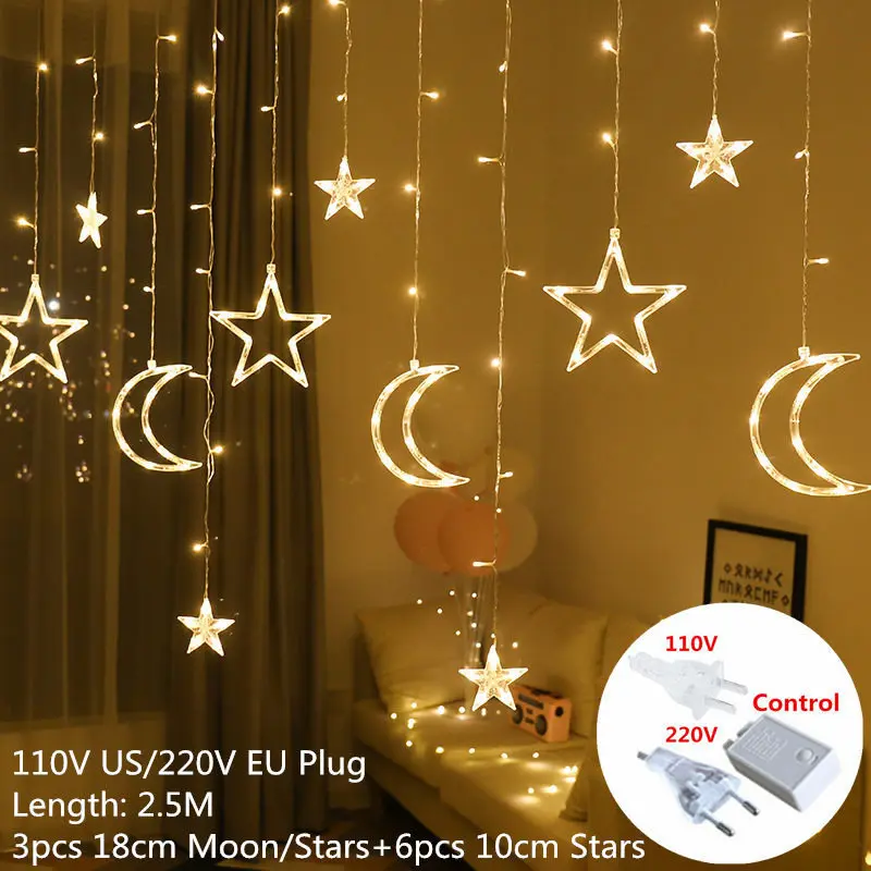 NewStar Warm Сказочные огни Navidad Рождественская гирлянда, рождественские украшения для дома веселые рождественские украшения Рождество счастливый год - Цвет: NewStar Warm