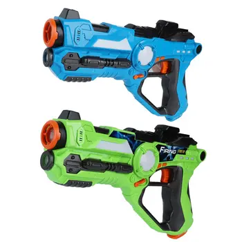 

2pcs/set cs game toy guns Green and Blue electric battle toy gun infrared sensor plastic laser tag gun