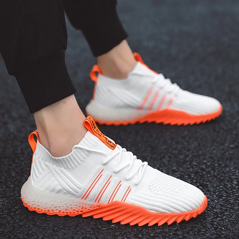 

Male Shoe Colour Fly Fabric Ventilation Network Noodles Sneakers Candy Color Mountaineering Leisure Time Run Shoes Schoolboy