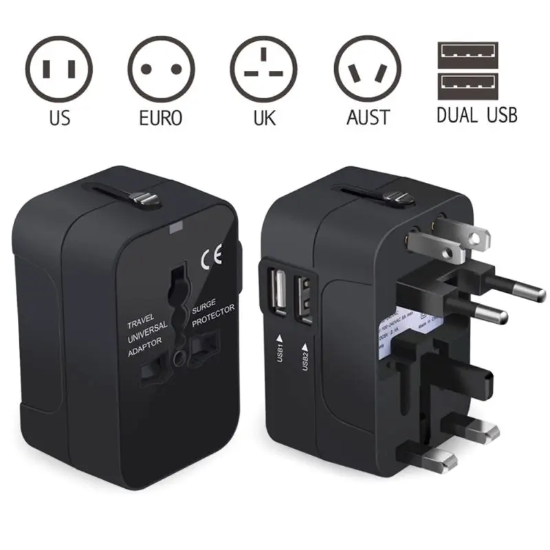 EDAL универсальное дорожное настенное зарядное устройство переменного тока с usb-зарядкой