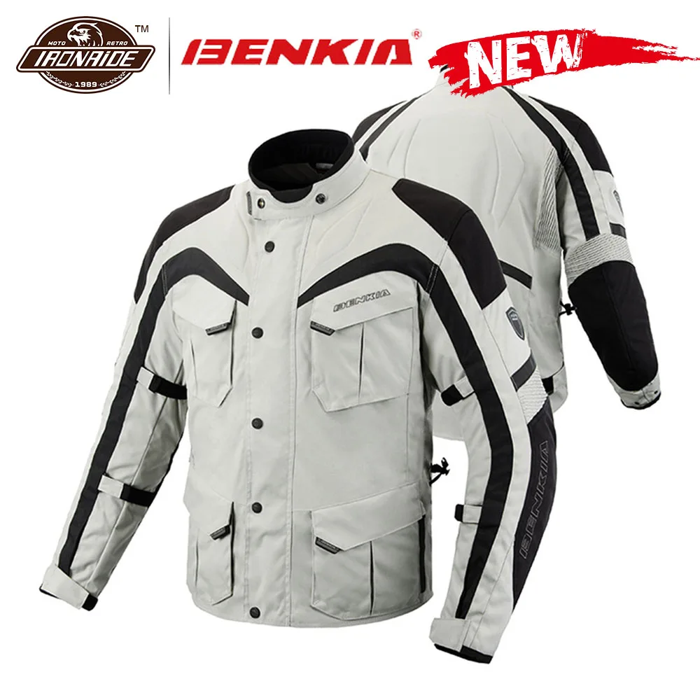 

BENKIA Motorcycle Jacket Men Moto Jacket Windproof Chaqueta Moto Motocross Body Armor Moto Protection Racing Riding Jacket