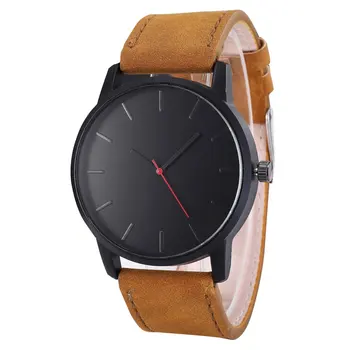 

No Calendar Matte Belt Men'S Watch Men'S Fashion Business Big Round Luxury Elegant Watch Leather Strap Quartz Sports Watch