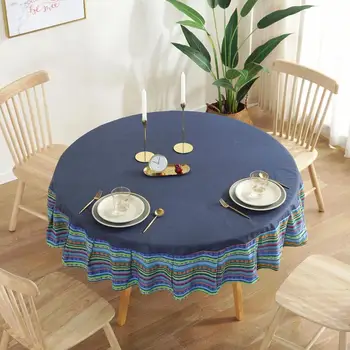 

Round table cloth pure color waterproof tablecloth picnic round table skirts table skirt cover