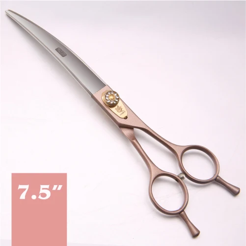 7.5 inch Fenice 7/7. 5/8 дюймов ножницы для домашних животных, ножницы для ухода за собаками, изогнутые ножницы, ножницы, ножники, makas - Цвет: 7.5 inch