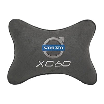 Car neck pillow/headrest/car accessories/Alcantara D.Grey with logo car Volvo XC 60 pillow headrest | Автомобили и мотоциклы