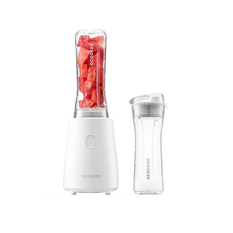 White and Cup 2pcs XIAOMI MIJIA QCOOKER CD-BL02, портативные блендеры для фруктов и овощей, подставка для чашки с внешней резьбой, безопасная конструкция с низким уровнем шума и охлаждения - Цвет: White and Cup 2pcs