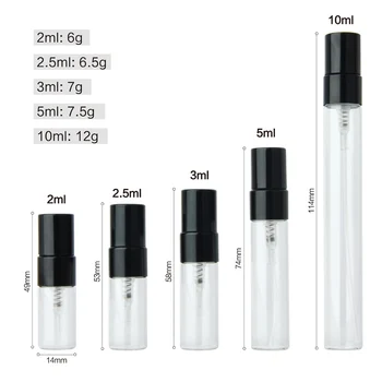 100PCS/Lot 2ml/3ml/5ml/10ml Refillable Perfume Bottle Empty Spray Bottle Atomizer Perfume Bottles 2 100PCS/Lot 2ml/3ml/5ml/10ml Refillable Perfume Bottle Empty Spray Bottle Atomizer Perfume Bottles 2