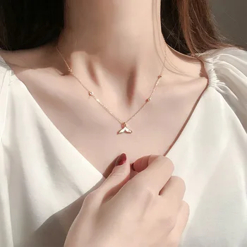 

Plating 925 Necklace Female Choker INS Simple Non-mainstream Brand Does Not Fade Students Versatile Elegant Necklace