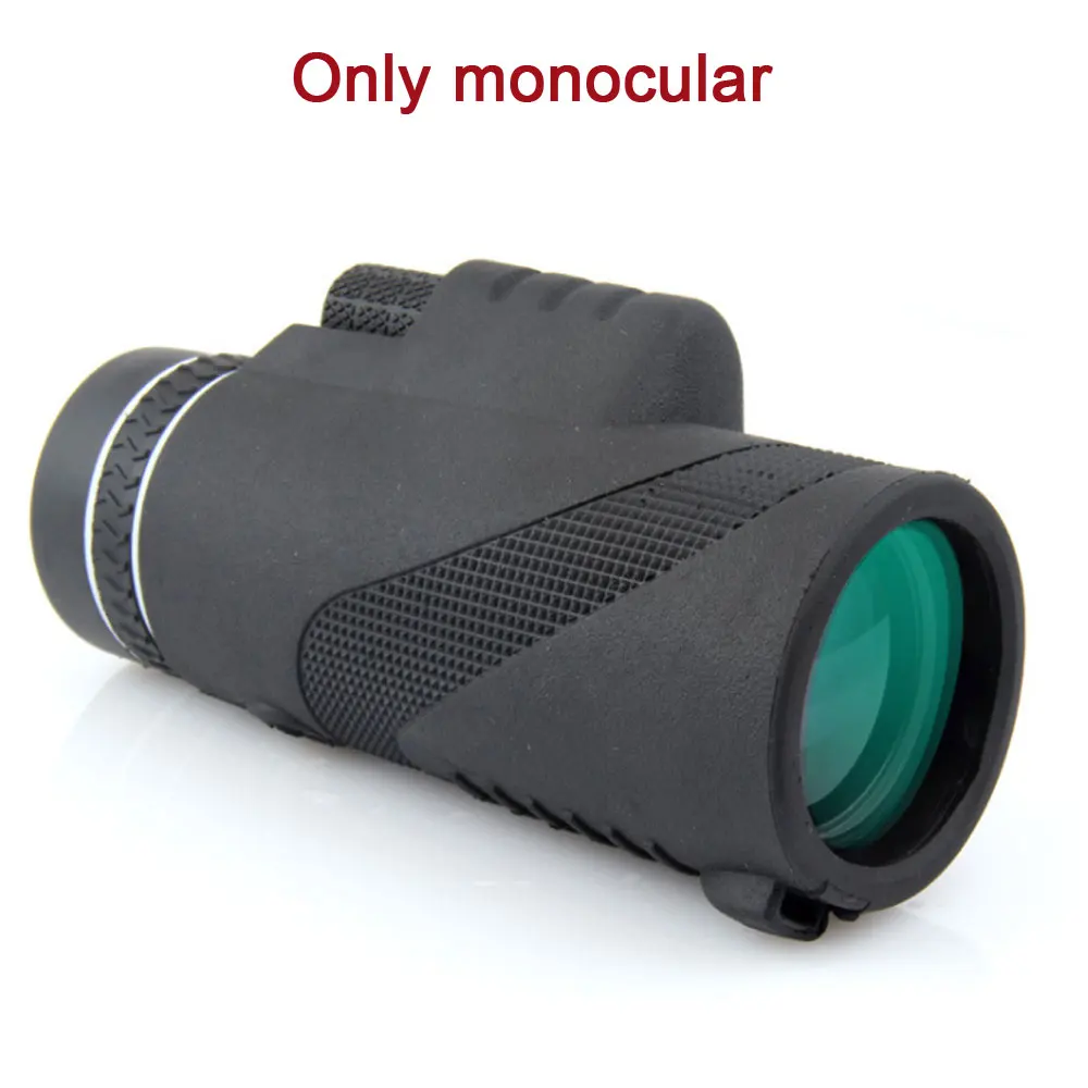 Only Monocular Профессиональный 40X60 HD монокуляр мощный ночного видения зум телескоп для мобильного Военная оптика Spyglass походный охотничий прицел - Цвет: Only Monocular