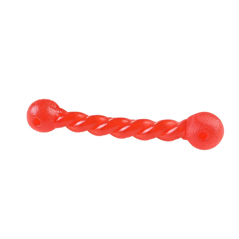 red Резиновая игрушка для собак, вращающаяся плавающая палочка, молярная головоломка для укуса собаки, интерактивная обучающая игрушка, резиновая палочка для домашних животных - Цвет: red