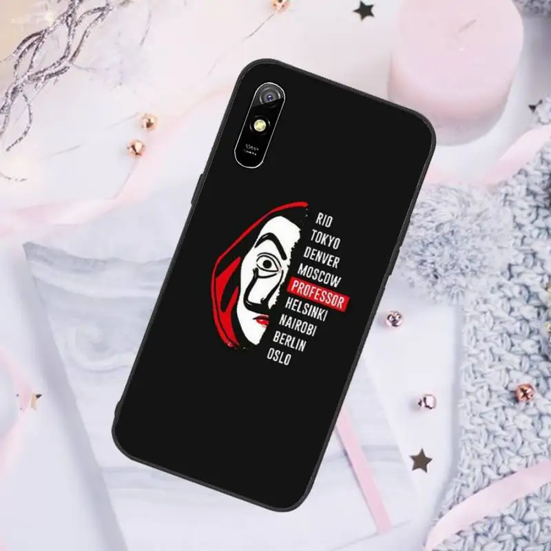 Spain TV Money Heist House Paper Phone Case For Xiaomi Redmi note 8 9 pro 7 8T 9A 9S K20 phone cases for xiaomi Cases For Xiaomi