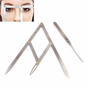 

Tattoo Design Calipers Stencil Tool Pro Golden Ratio Measure Microblading 2Styles Stainless Steel Ruler Permanent Makeup Eyebrow