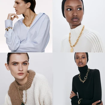 

Punk ZA Choker Necklace Women Trendy 2020 Newly Vintage Crystal Necklace Handmade Necklaces Jewelry Christmas Gifts Wholesale