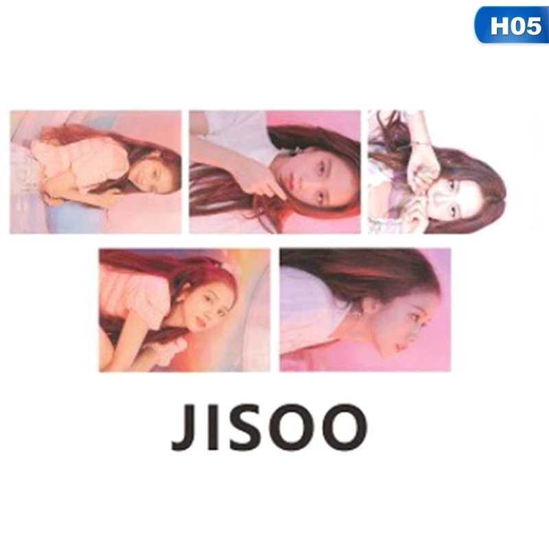 H05 Kpop KILL THIS LOVE альбом BLACKPINK JENNIE LISA ROSE JISOO фото карты наклейки ПВХ 5 шт./компл. размер 10*14 см - Цвет: H05