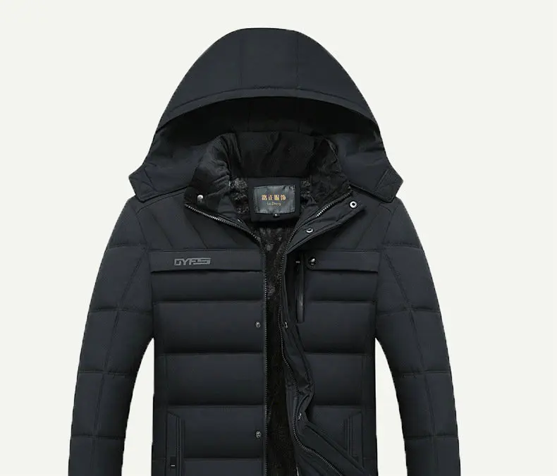 Зимняя мужская куртка-20 градусов утепленные парки пальто с капюшоном ветровка флиса Мужские куртки Jaqueta Masculina Прямая