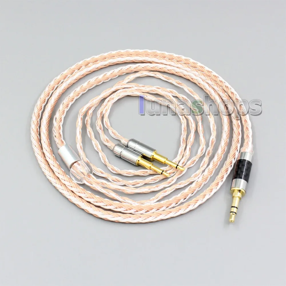 LN006453 2,5 мм 3,5 мм XLR сбалансированный 16 ядерный OCC Серебряный смешанный кабель для наушников Oppo PM-1 PM-2 плоский магнитный