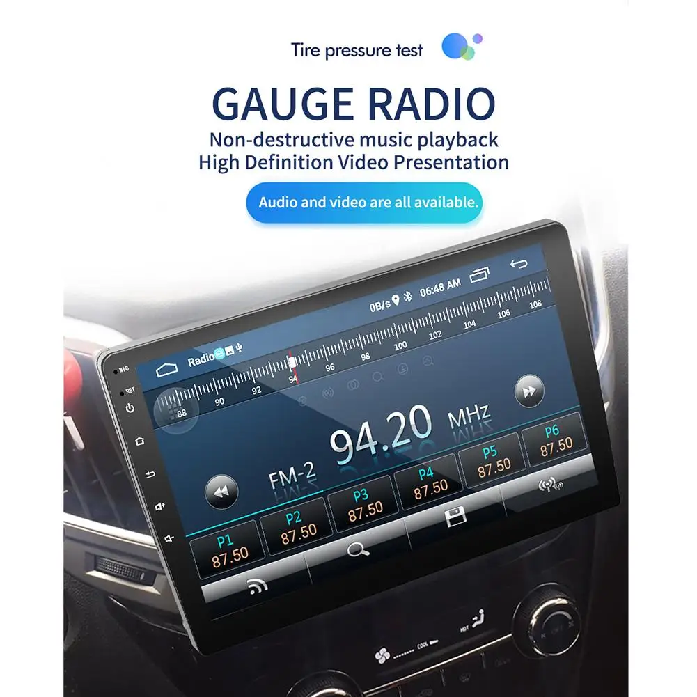 Радио Автомобильное 9/10. 1 дюймов Android 8,1 16G HD сенсорный экран Bluetooth gps навигация wifi доступ в Интернет многофункциональное радио