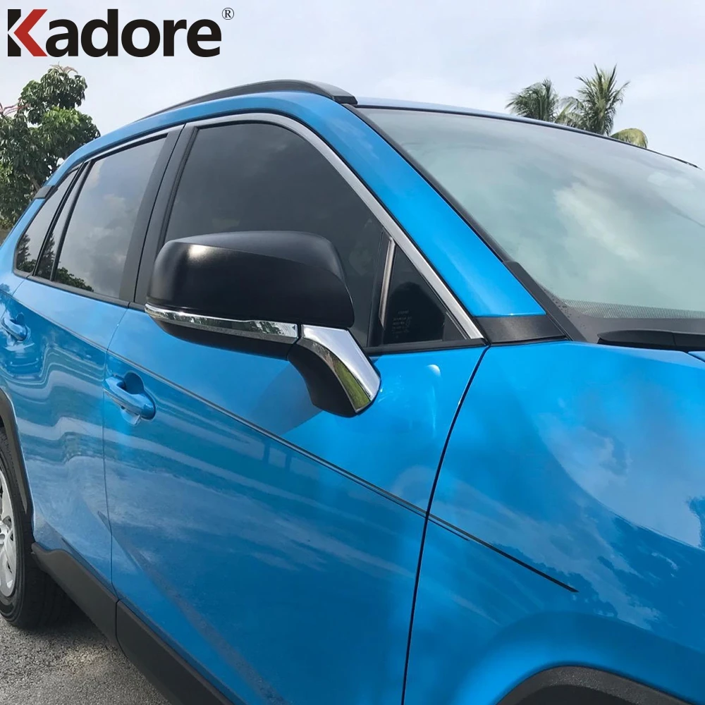 Для Toyota RAV4 для Previa RAV 4 2019 2020 2021 хром Зеркало заднего вида Накладка дверного
